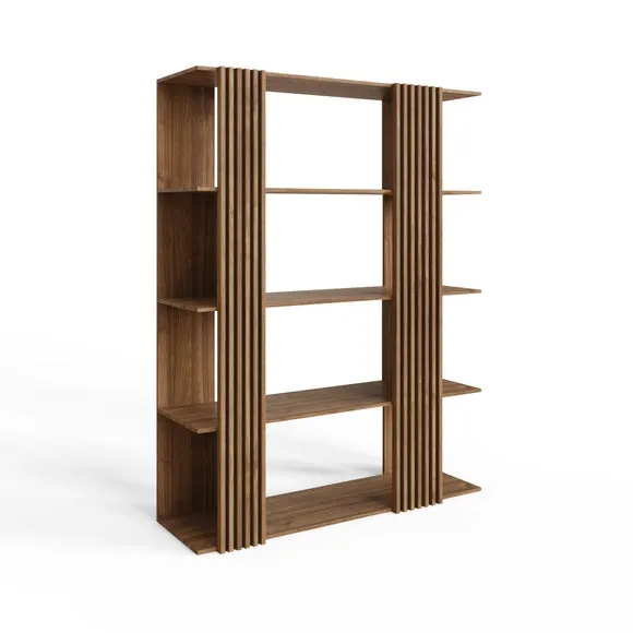Rowan Wide Shelving Unit, Oak Effect 3