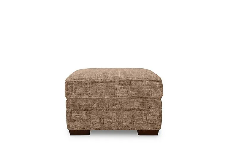Carrick Rectangular Fabric Footstool - Living Room Furniture