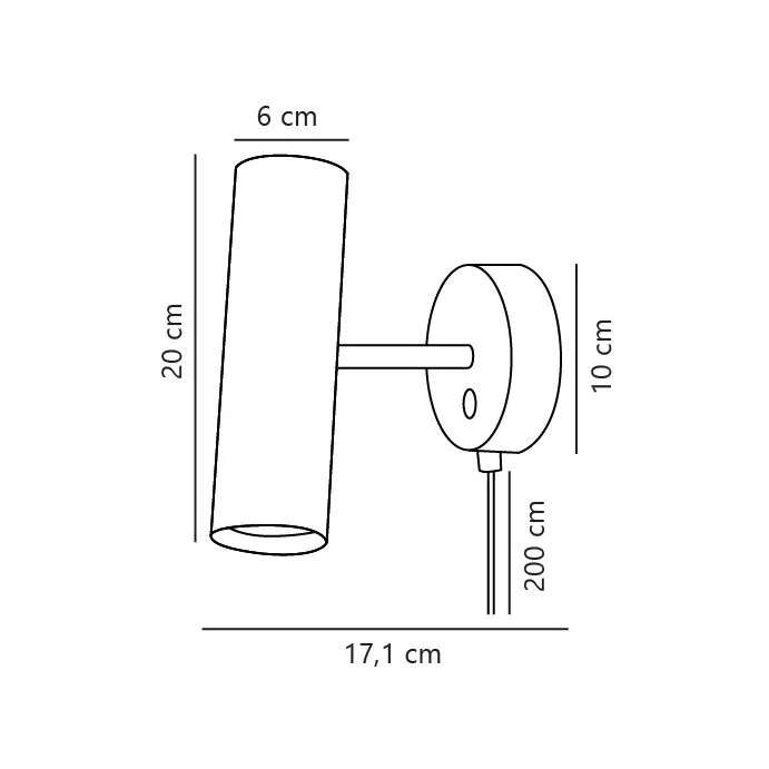 Nordlux Mib Wall Light White Metal Bedroom GU10 Switch Plug In/Mains 6