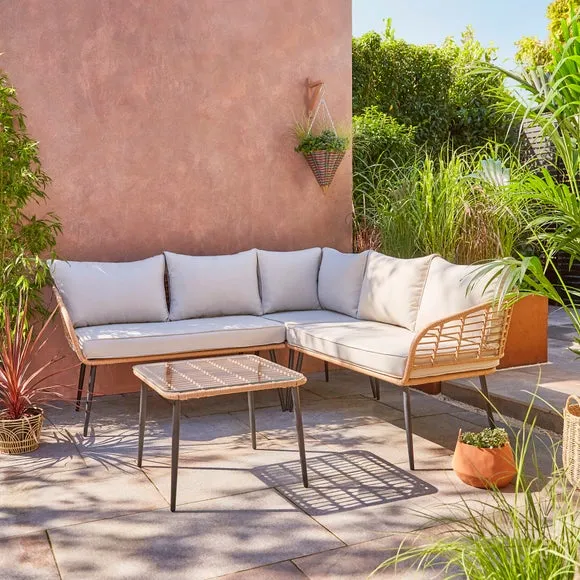 Singapore 5 Seater Rattan Corner Sofa Set 2
