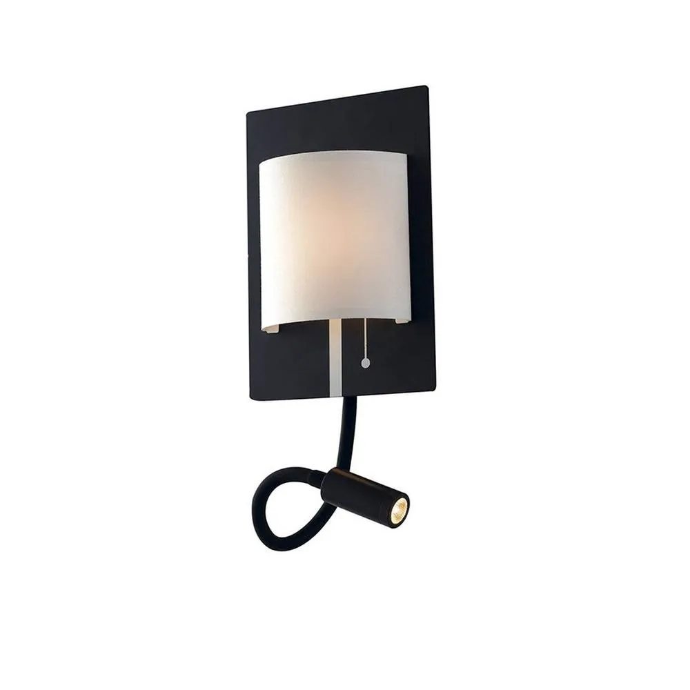 Netlighting POP LED 2 Light Reading Light White black 480+100lm 4000K 22x16x7.5cm