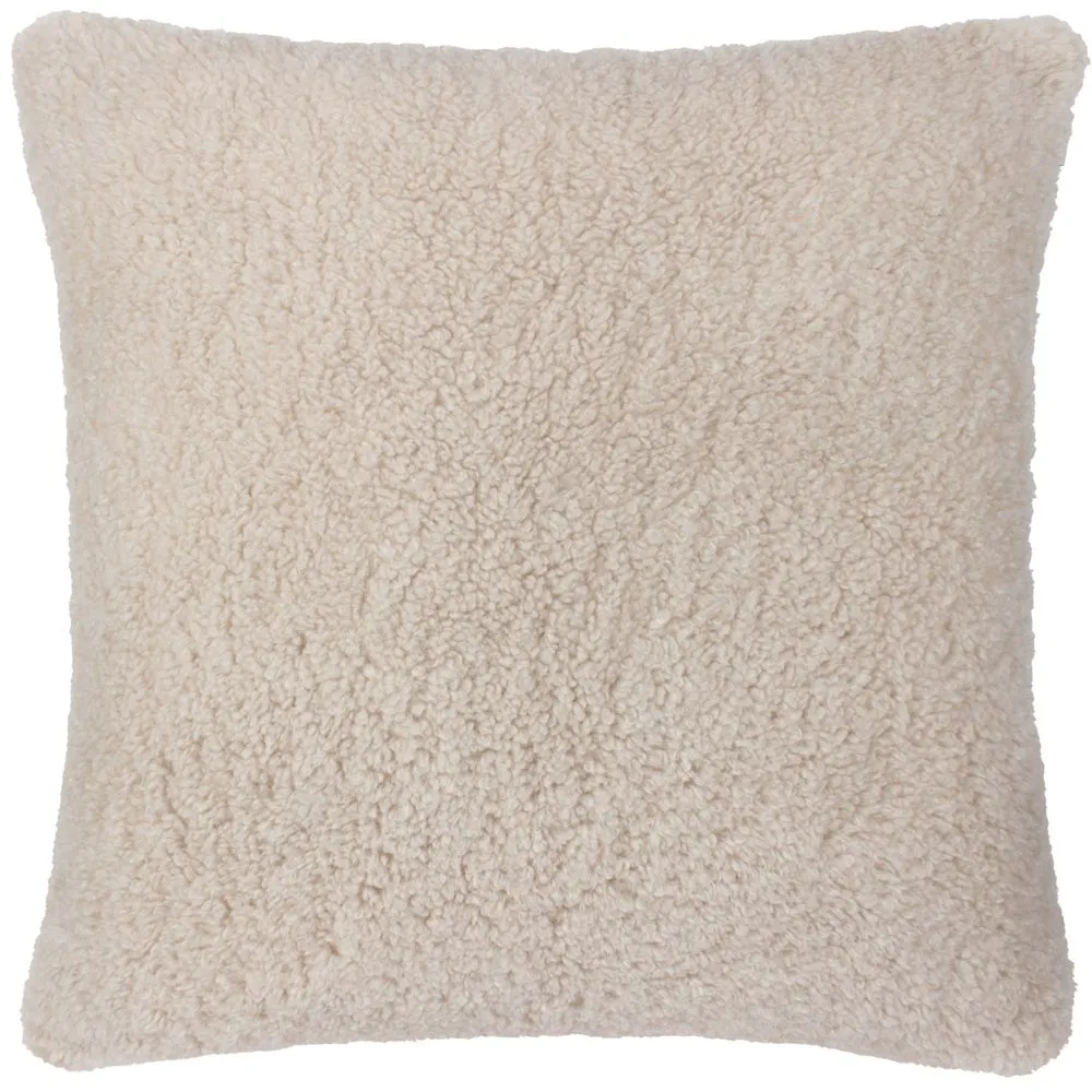 Yard Olann Faux Shearling Cushion in Beige 2