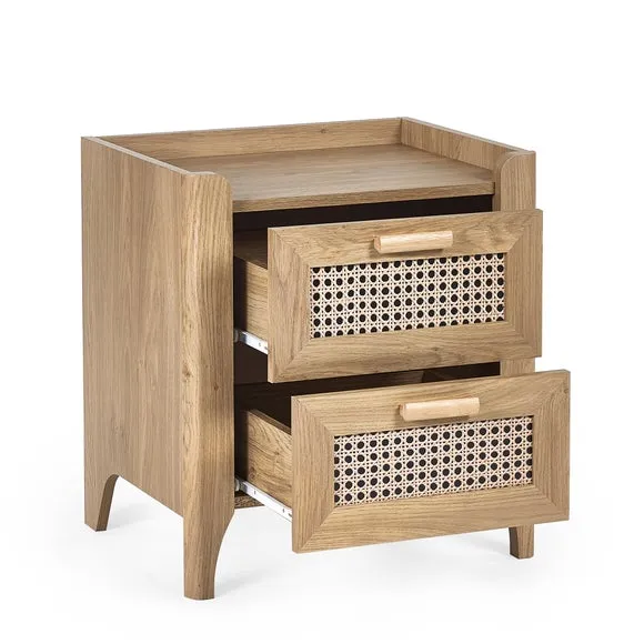 Return - Victor 2 Drawer Bedside Table 2