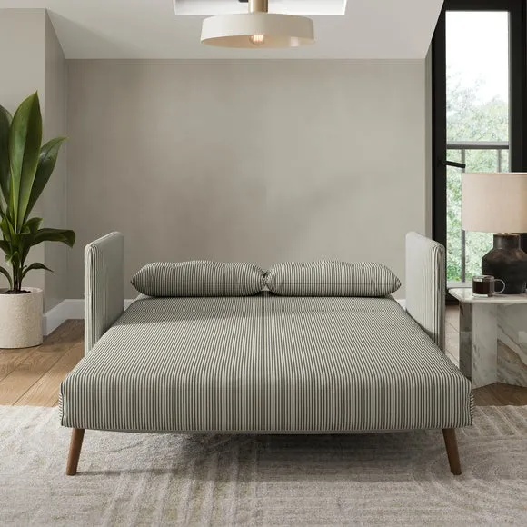 Lydia Tiny Stripe Small Double 2 Seater Sofa Bed 3