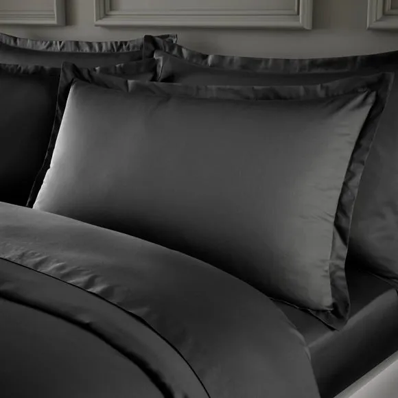 Hotel Cotton Sateen 400 Thread Count Oxford Pillowcase Pair 1