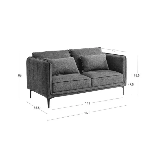 Image Furnishings Landon Chenille 2 Seater Sofa 4