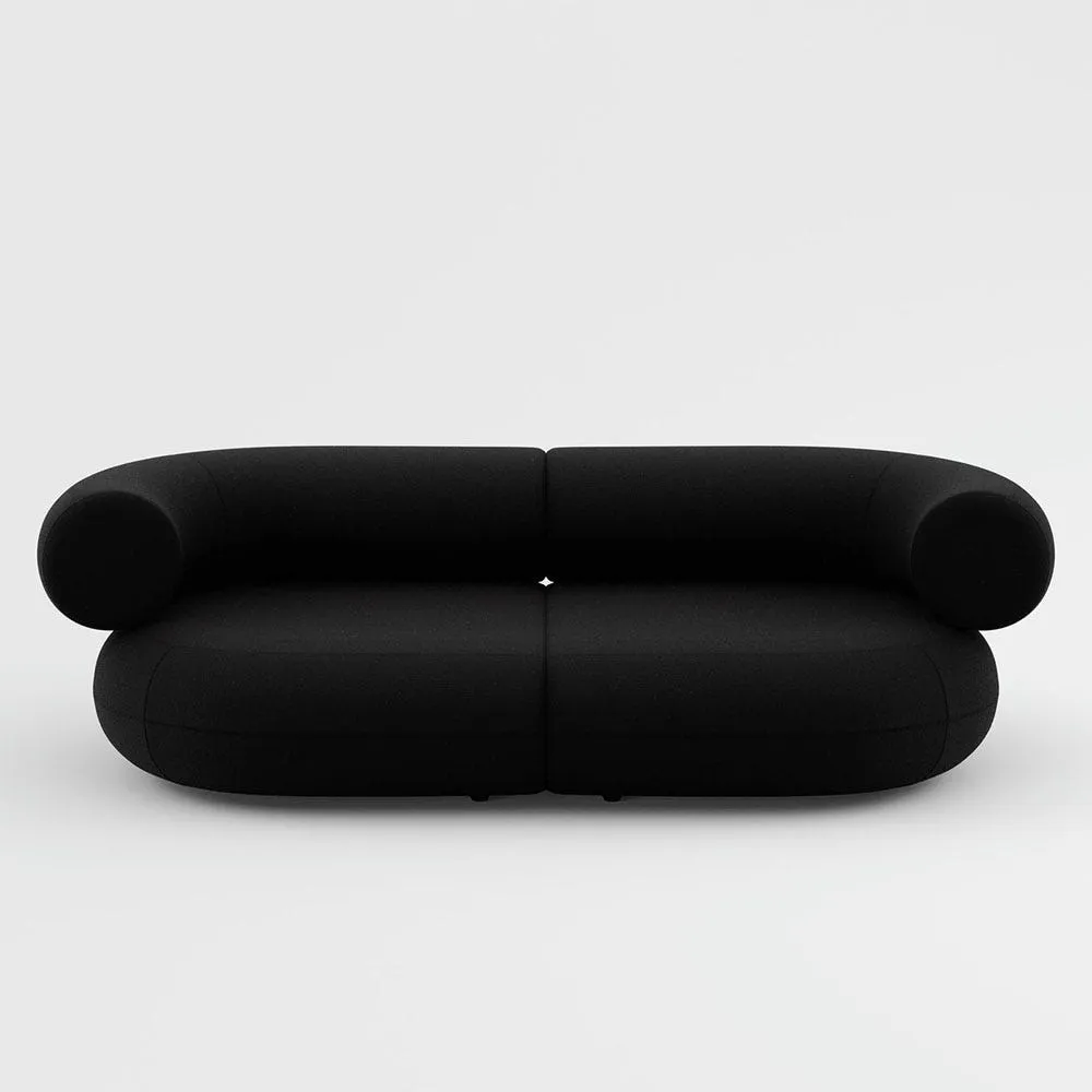 Tom Dixon Fat 2 seater Sofa in Hallingdal fabric black 2