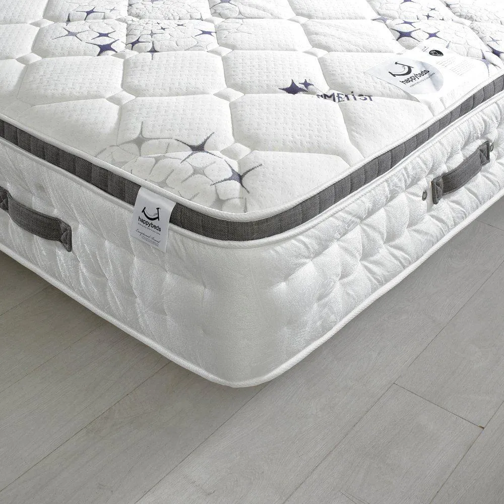 Ametist Crystal 2500 Pocket Sprung Air Stream Pillow Top Mattress - 4ft Small Double (120 x 190 cm)