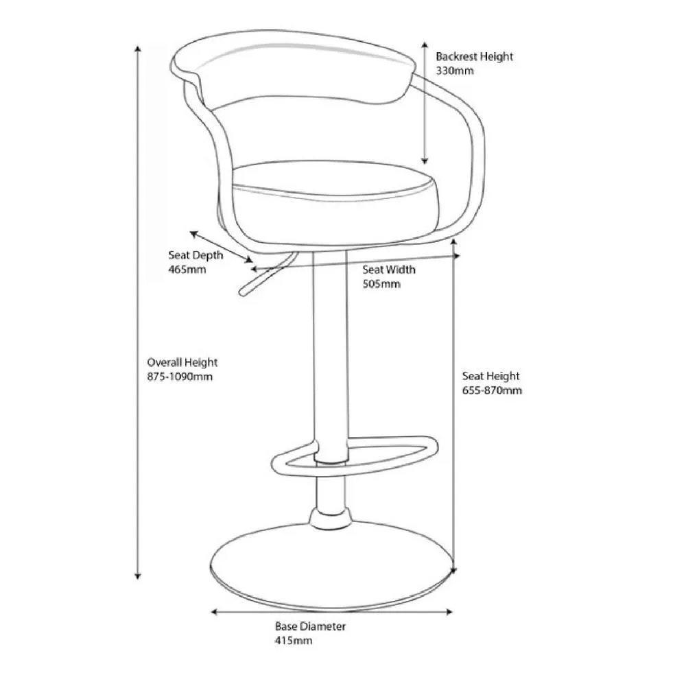 netfurniture Berty Kitchen Bar Stool Red Cushioned Seat & Back Rest 5