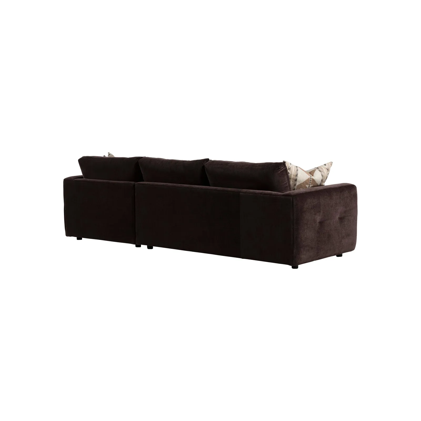 Bosham Large Chaise Corner Sofa Rhf-Witton Bournville, Brown Fabric | Barker & Stonehouse 6