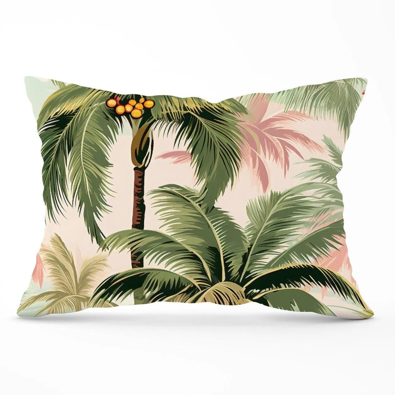 Warren Reed - Designer Palm Trees Pattern Cushions in Green