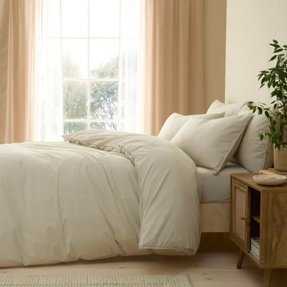 Soft Washed Cotton Duvet Cover & Pillowcase Set 4
