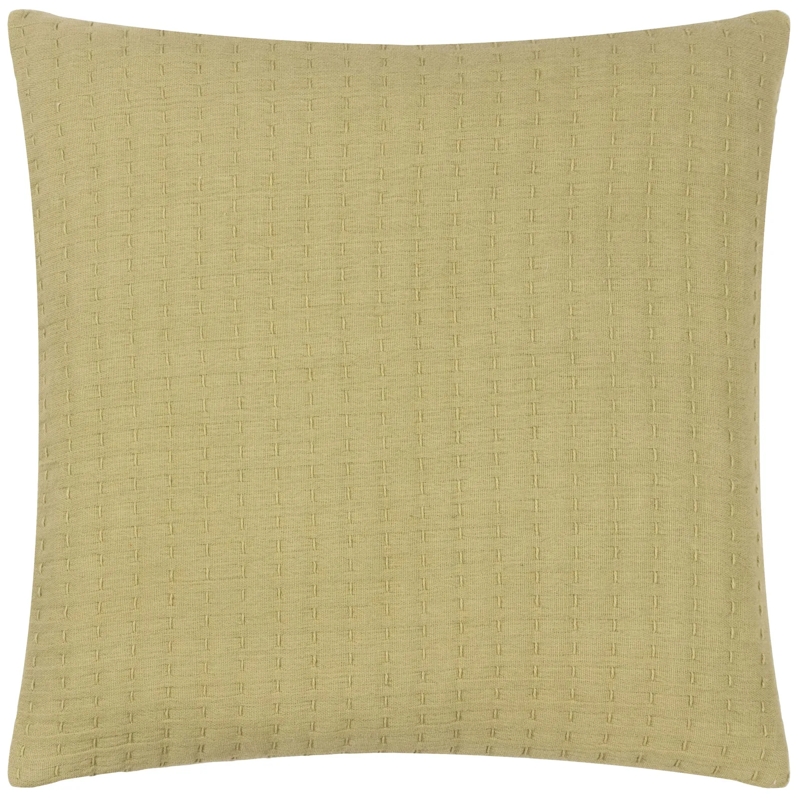 Yard Hush Stitched 100% Cotton Cushion in Light Green 2