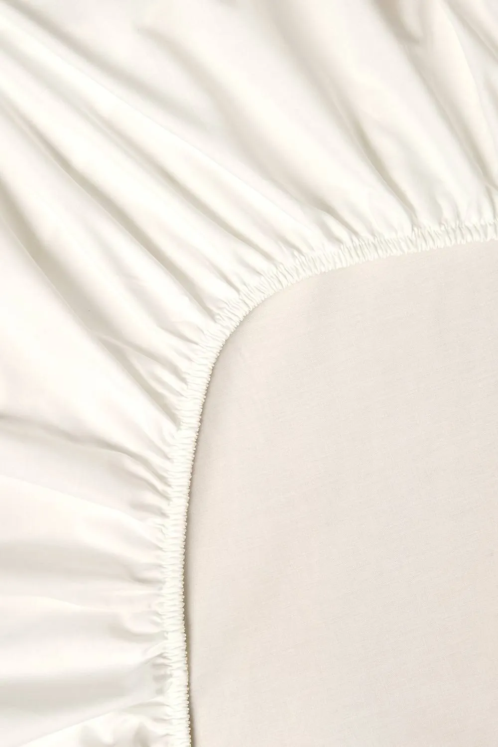 CHRISTY Pure Cotton Percale Fitted Sheets in Ivory 2