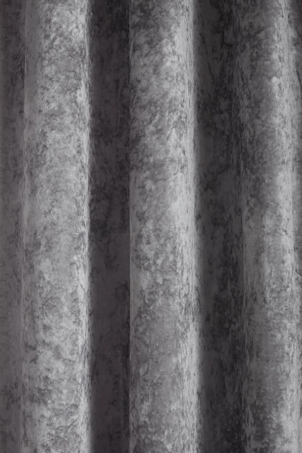 Catherine Lansfield 'Crushed Velvet' Lined Eyelet Curtains in Silver 3