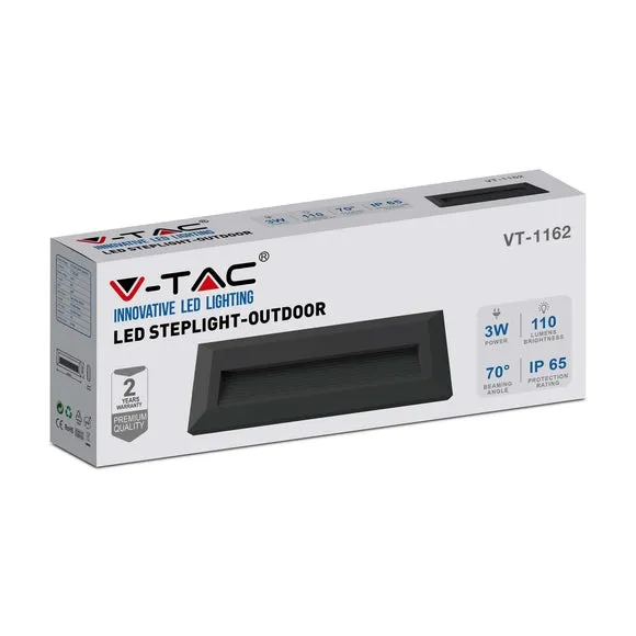 Set of 4 V-TAC 3W Indoor Outdoor Rectangular Step Lights 5