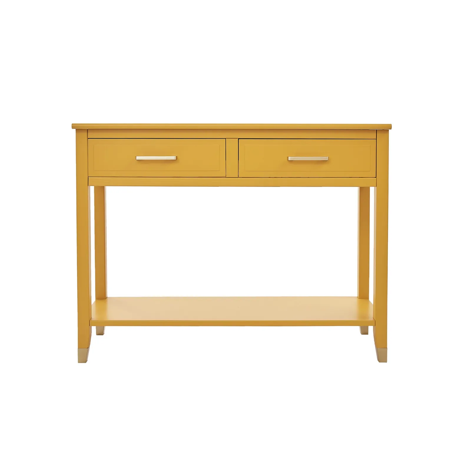 Cabinet Bits Palazzi 2 Drawer Console Table in Mustard 2