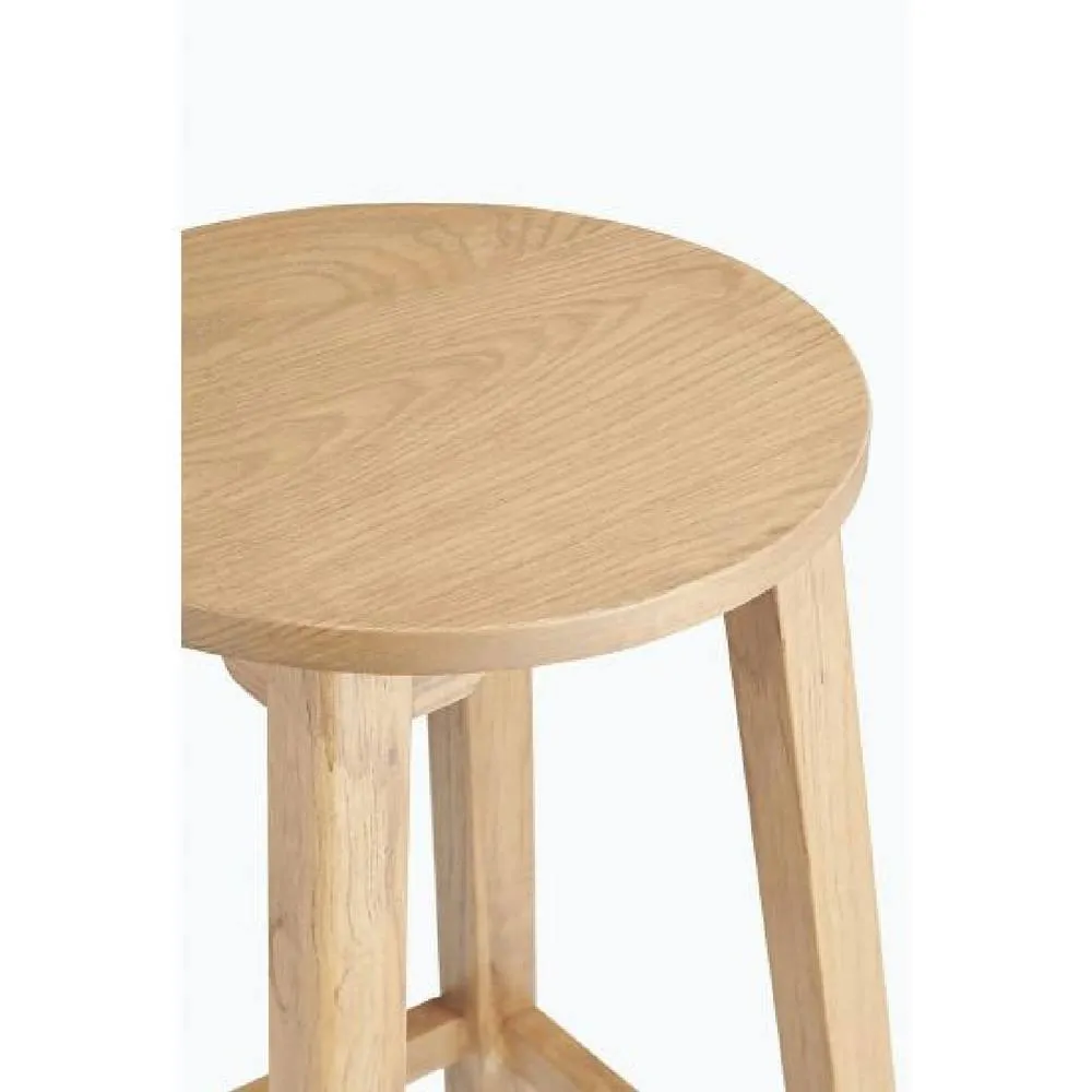netfurniture Salop Wooden Kitchen Bar Stool Fixed Height Fully Assembled in Brown 6