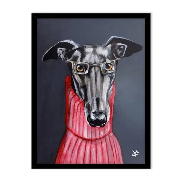 Cyril the Greyhound Framed Print 2