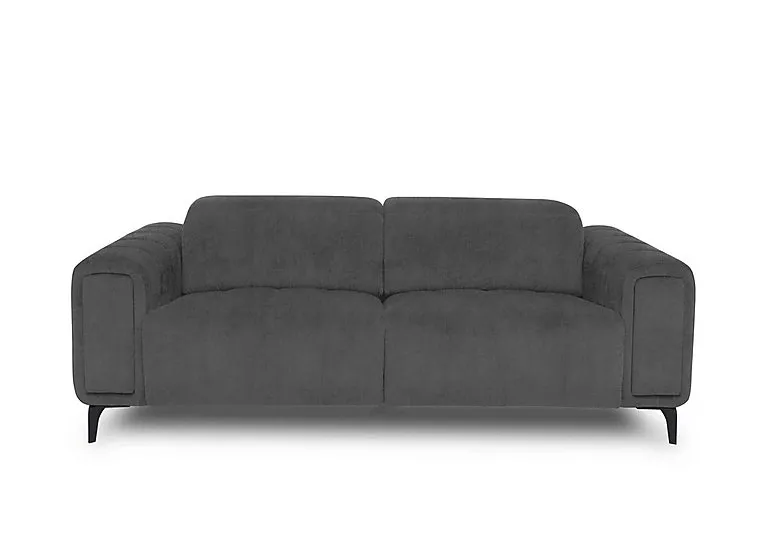Elphaba Fabric 3 Seater Sofa with Storage Arms - Manhattan Charcoal
