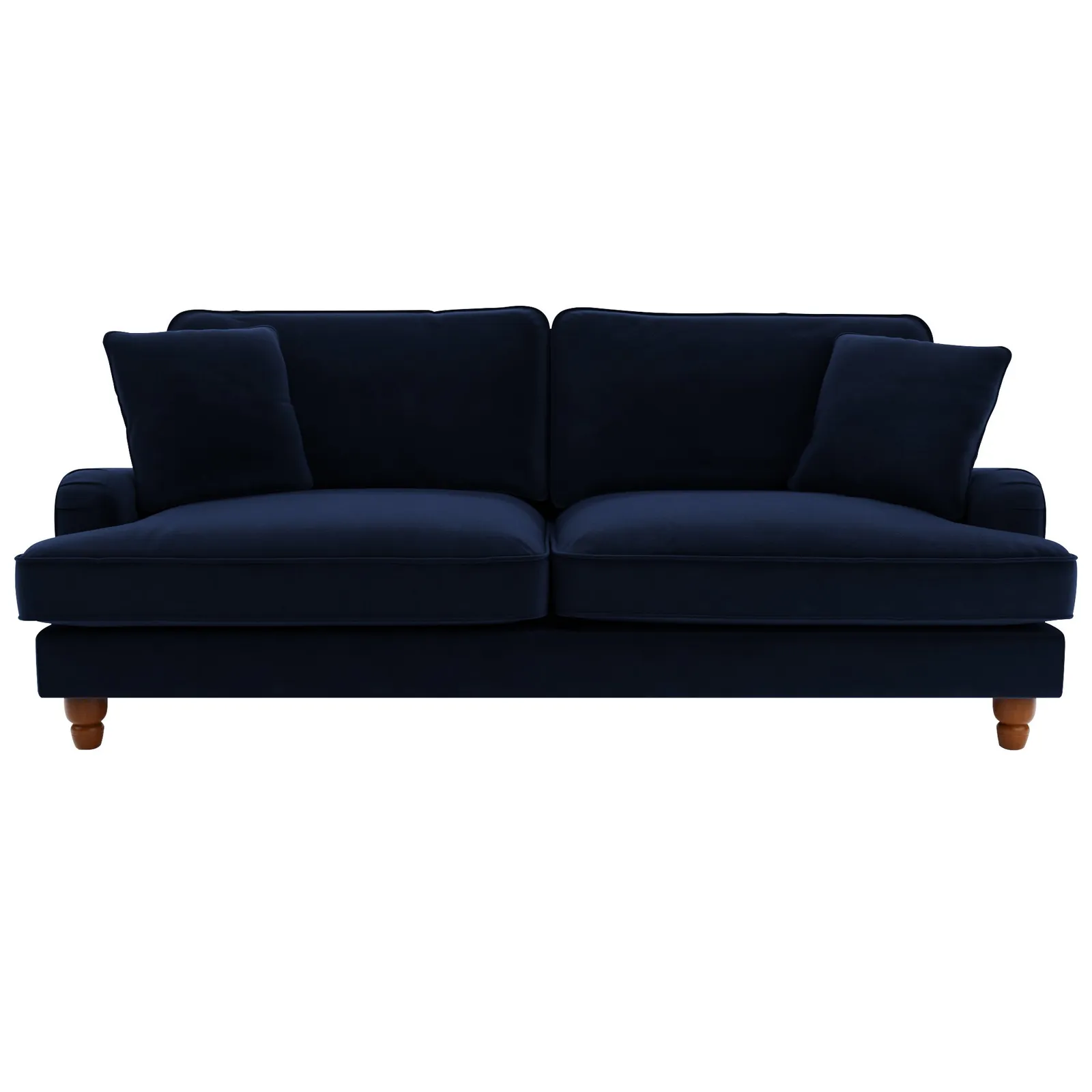 Beatrice Velvet 4 Seater Sofa Navy Blue