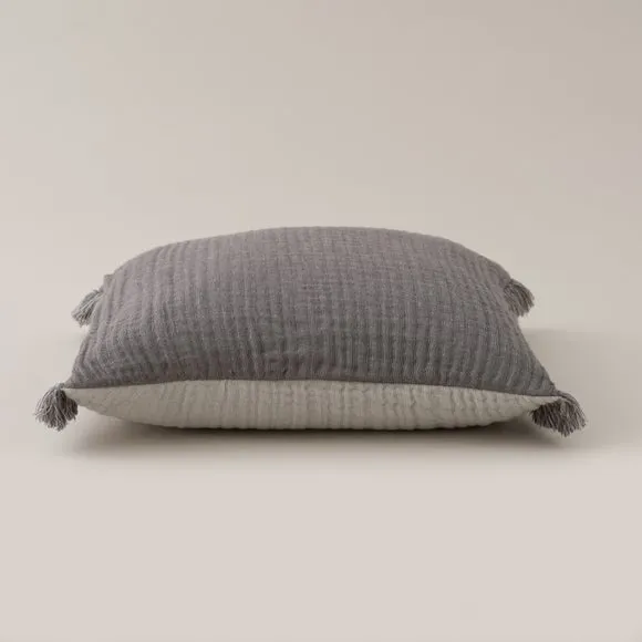 Reversible Muslin Cotton Square Cushion Cover 4
