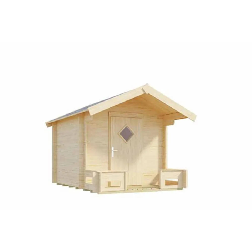 Lasita Maja Ltd Pinocchio-Log Cabin, Garden Room, Home Office - L219.4xW270xH188.1 cm in Brown 2