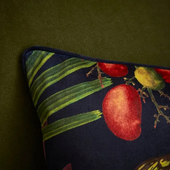 Tropical Treasures Navy Cushion 2
