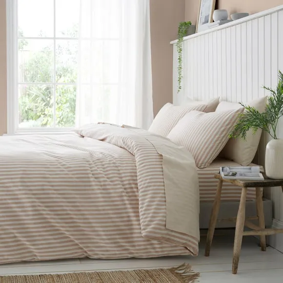 Portloe Stripe 100% Cotton Duvet Cover & Pillowcase Set 5