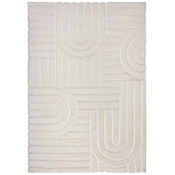 Supersoft Lush Geometric Faux Fur Arch Rug 5