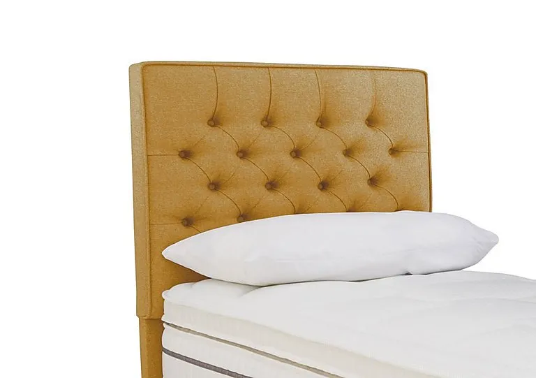 Bourbon Floor Standing Headboard - Single - Tweed Mustard