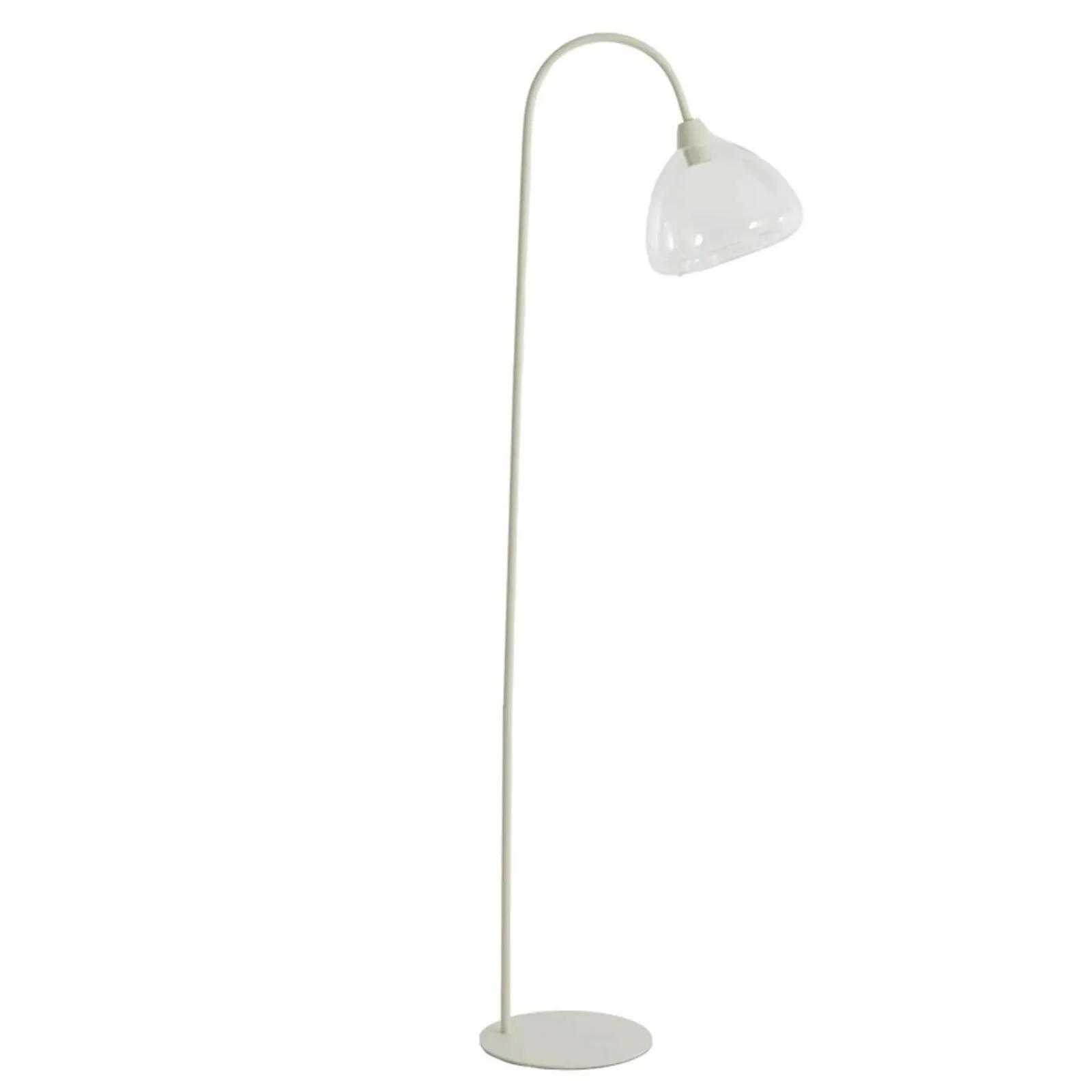 Cream & Clear Glass Floor Lamp | Barker & Stonehouse