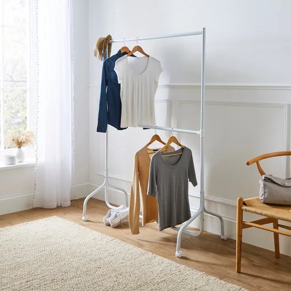 2 Tier Clothes Rail on Wheels 1