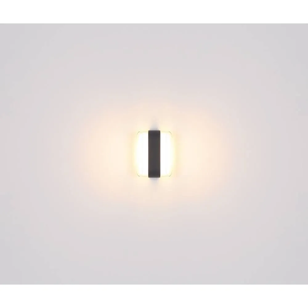 Netlighting Plixon Outdoor Modern Wall Lamp Anthracite IP54 Left Right LED in Grey 6