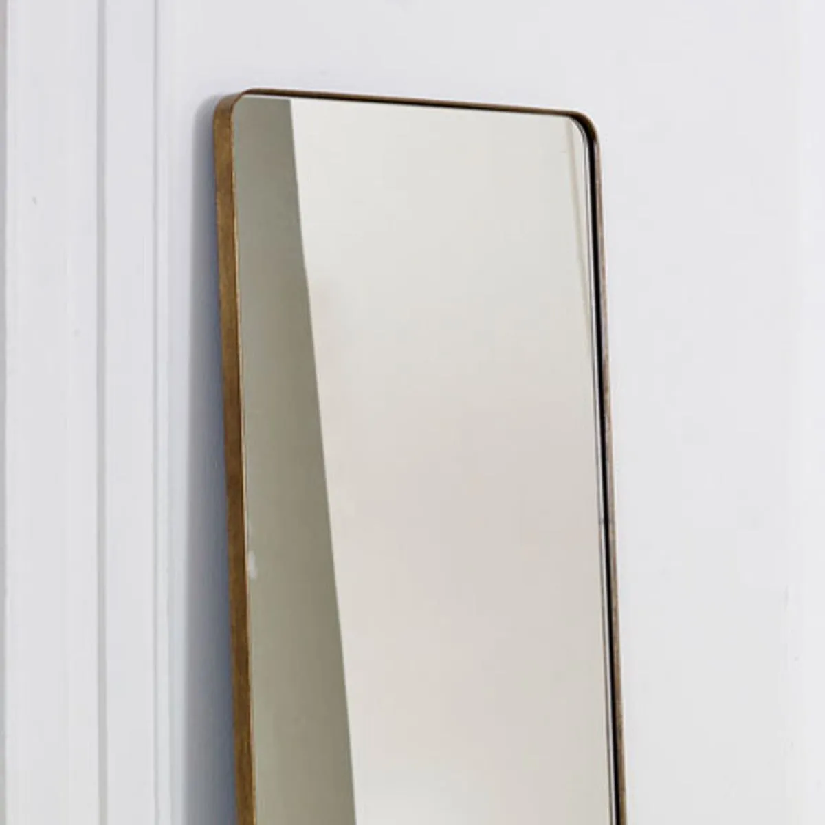 Melody Maison Tall Brushed Gold Thin Framed Wall Mirror / Leaner Mirror 42cm X 156cm 6