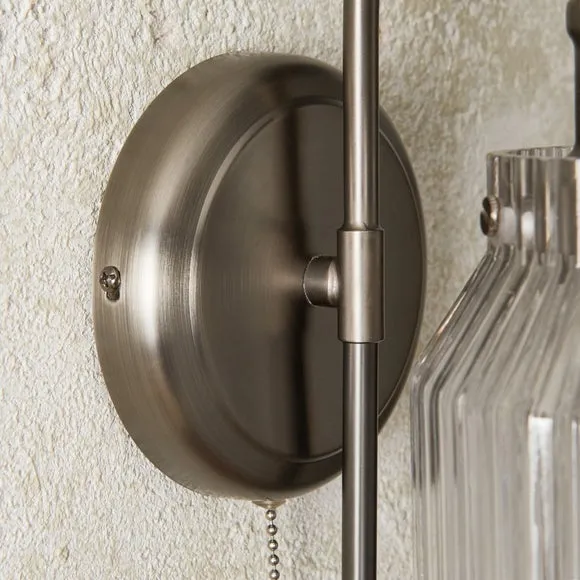 Tobias Ribbed Bathroom Wall Light 4