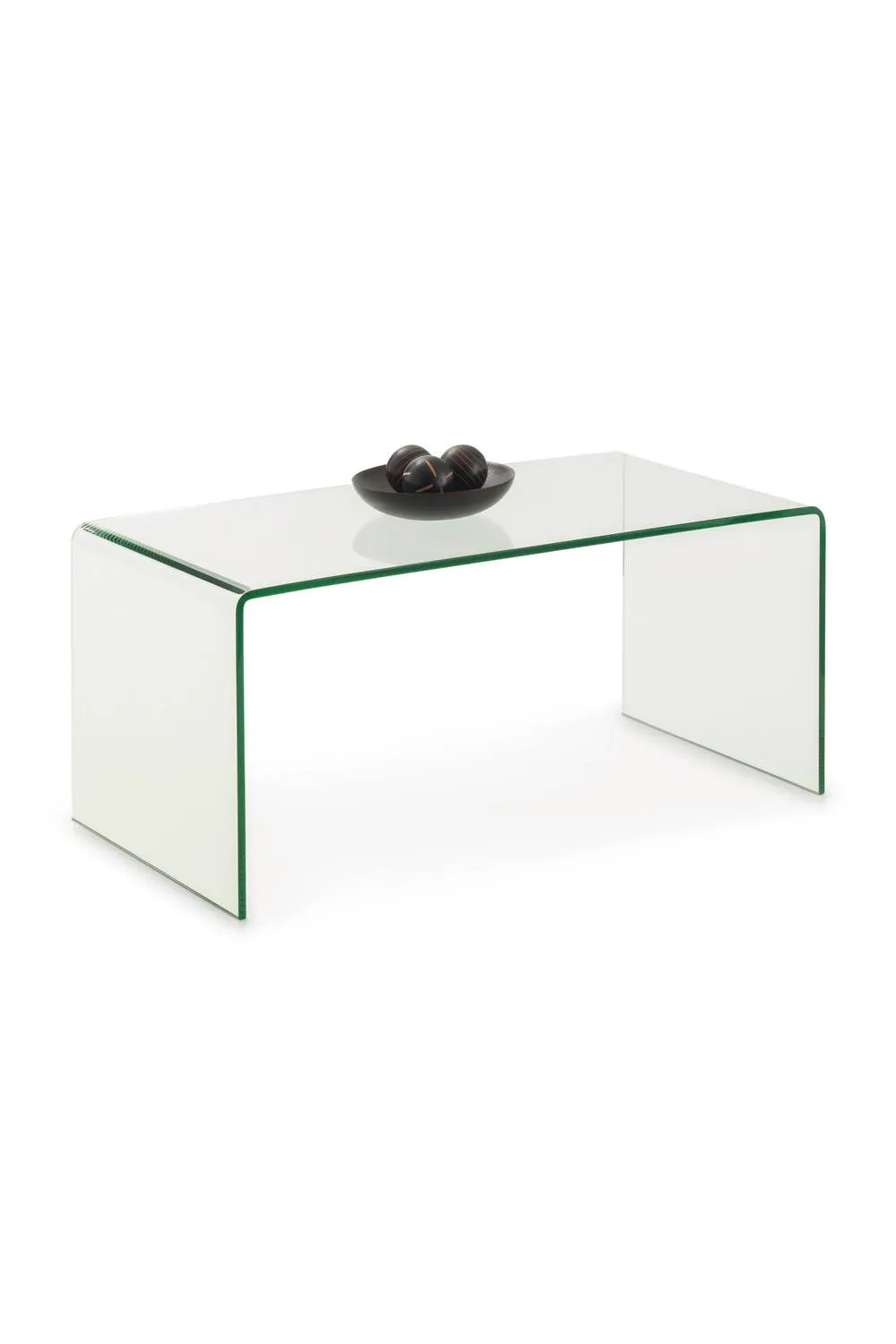 Julian Bowen Amalfi Rectangular Bent Glass Coffee Table in Clear 3