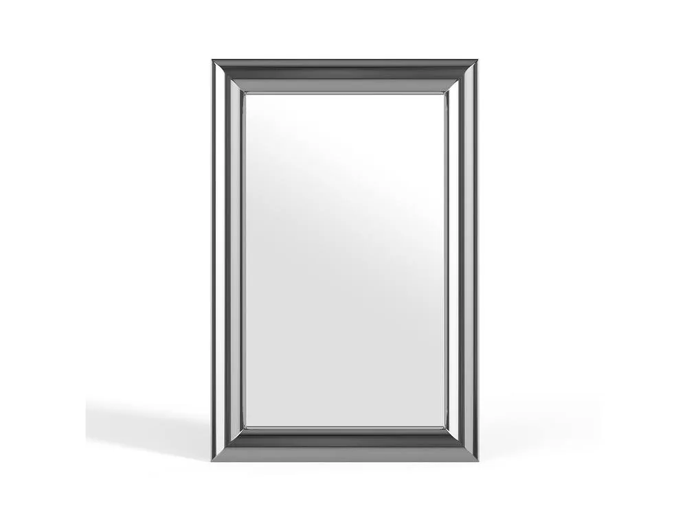 Vente-unique Rectangular Metal Wall Mirror - W. 80 X H. 120 Cm - Chrome - BORAYA in Silver 2