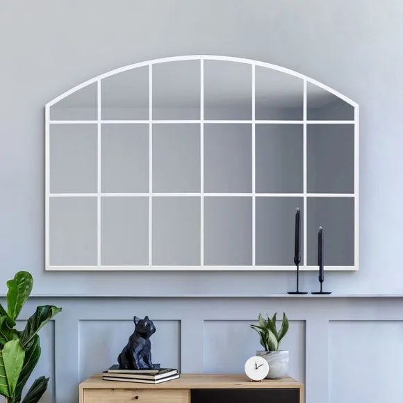 Arcus Arched Window Wide Overmantel Wall Mirror 1