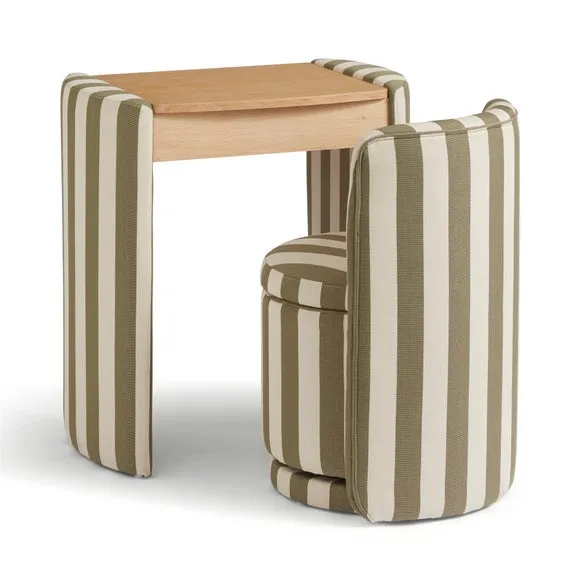 Frankie Compact Dressing Table Set with Mirror and Stool 6