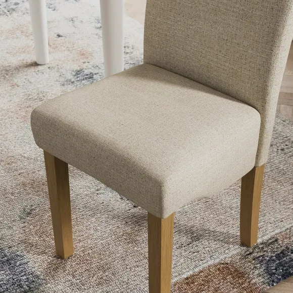 Olney 4-6 Seater Stone Grey Fliptop Dining Table with 4 Aiden Natural Boucle Dining Chairs 6