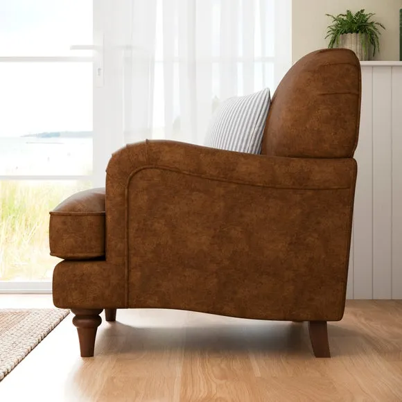 Beatrice II Relaxed Faux Leather Armchair 3