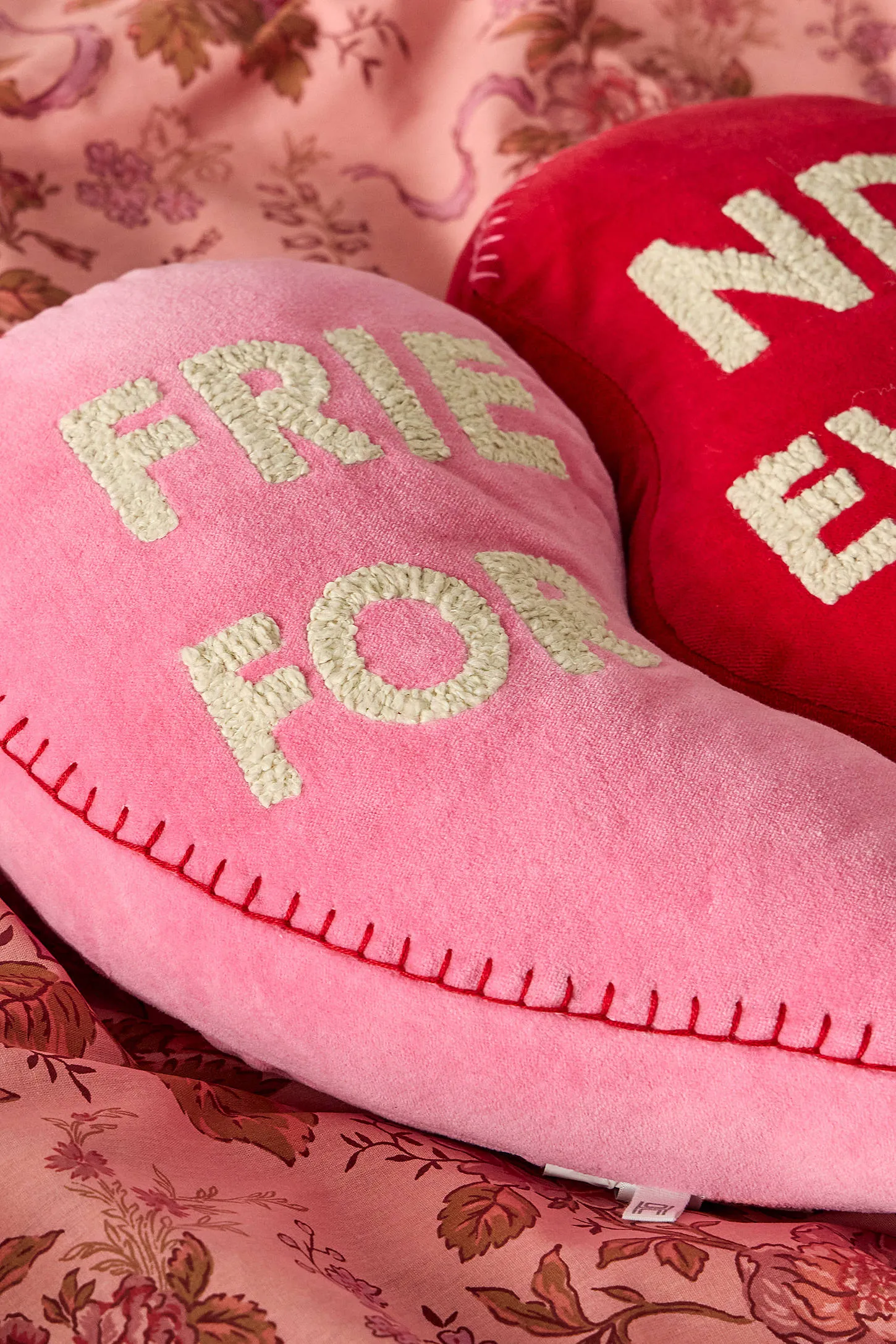 Best Friends Forever Heart Cushion - Pink 3