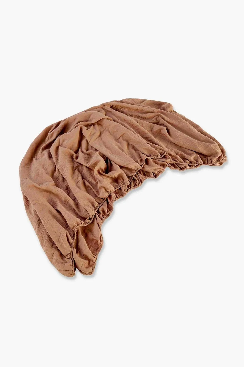 CHRISTY Double Layered Relaxed Retreat Luxury Cotton Bedding Fitted Sheets in Terracotta