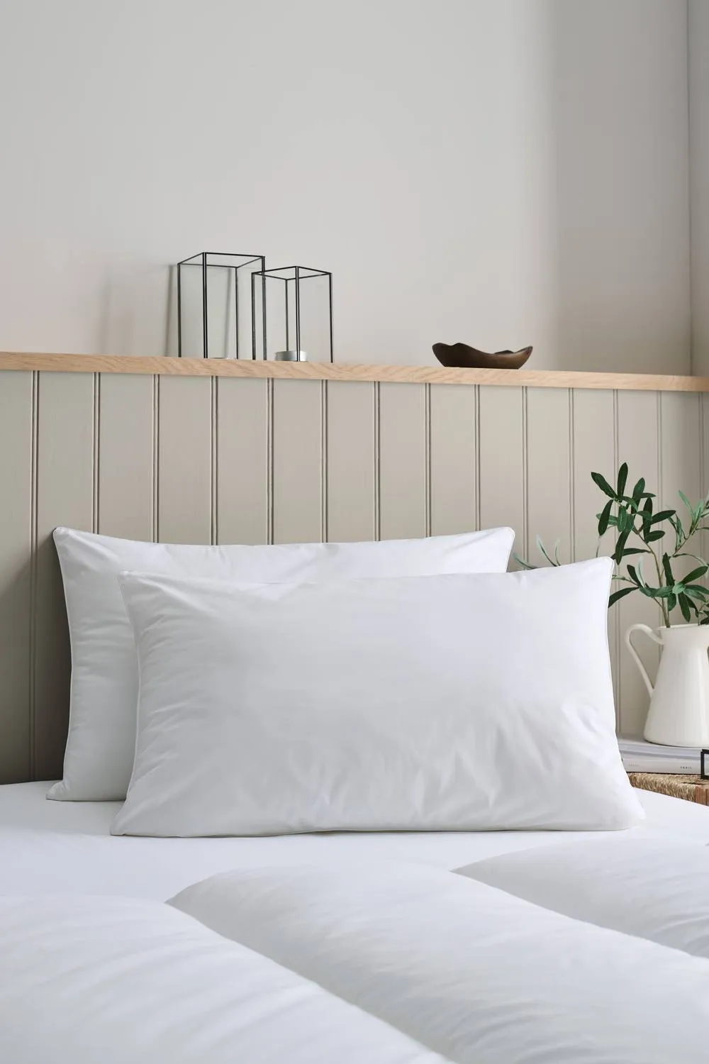 CHRISTY Classic Filled Hollowfibre Soft Medium Pillow Pair in White