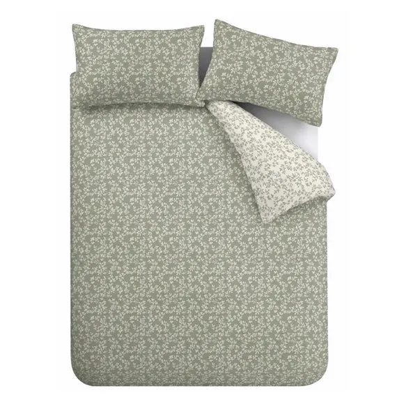 Bianca Shadow Leaves 200 Thread Count 100% Cotton Duvet Cover & Pillowcase Set 5
