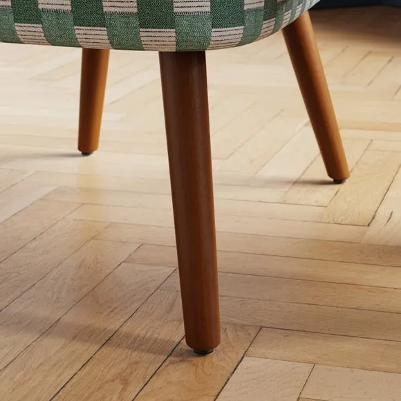 Eliza Checkerboard Wooden Arm Occasional Armchair 5