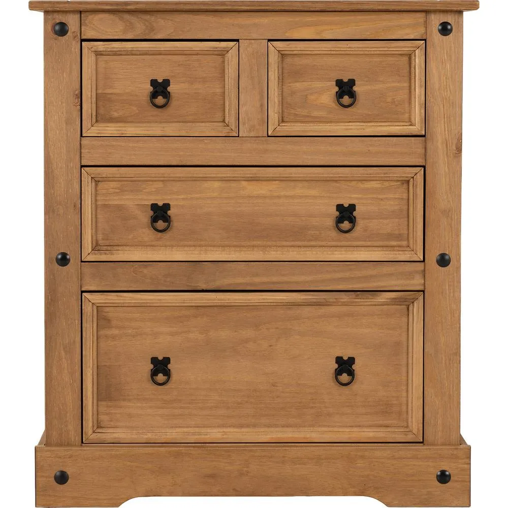 Seconique Corona Essentials 2+2 Drawer Chest in Natural 4