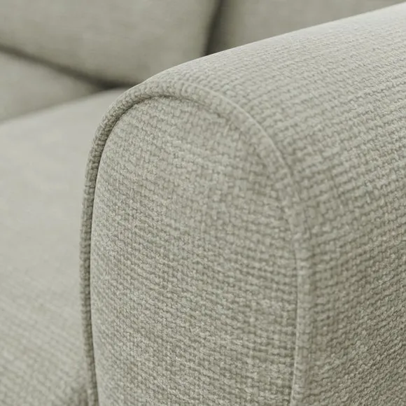 Blake Curved Arm Chunky Chenille Corner Chaise Sofa 5