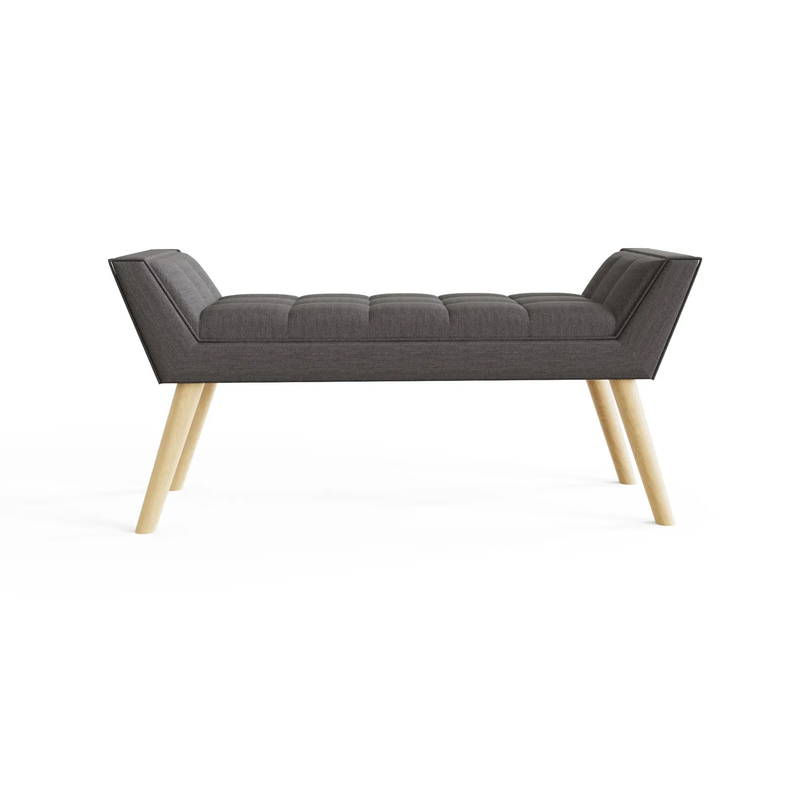 GFW Milan Ottoman Storage Bench in Dark Grey 6